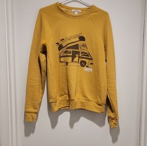 Camp brand goods mustard sweatshirt worn once xs
